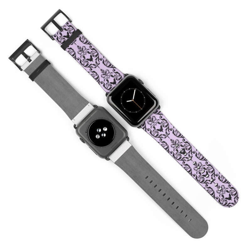 Bat Damask (Lavender) Watch Band