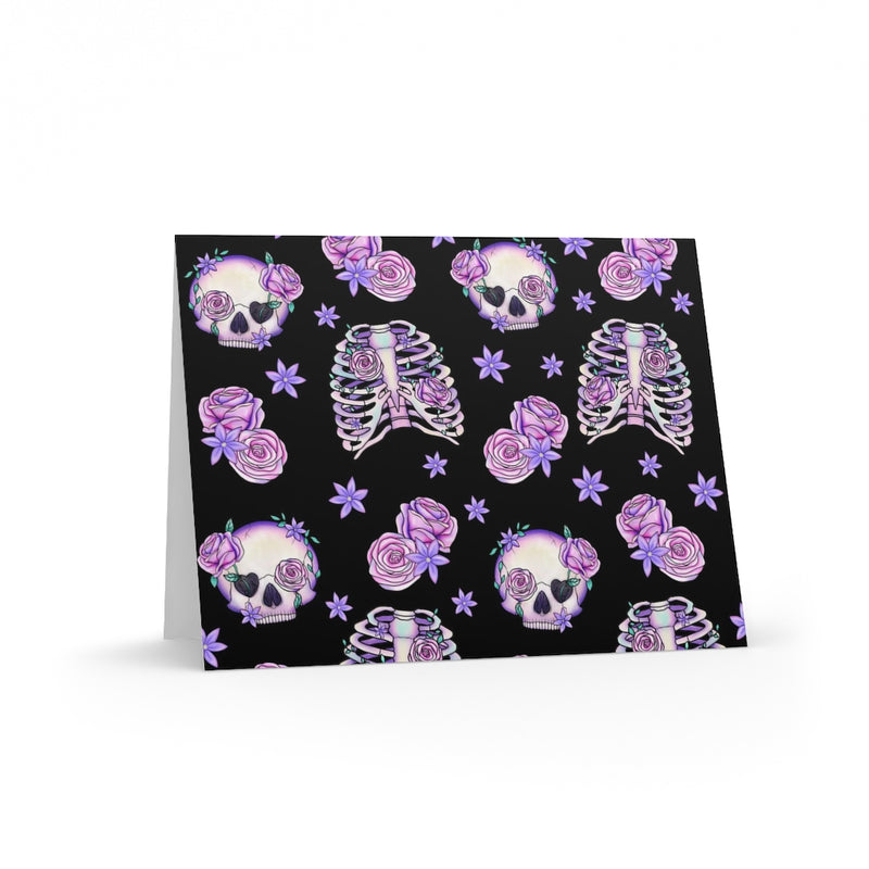 Skull and Roses Greeting Cards