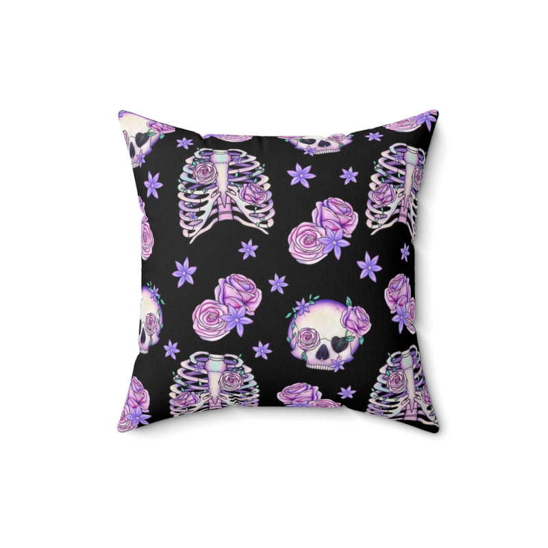 Skull and Roses Pillow