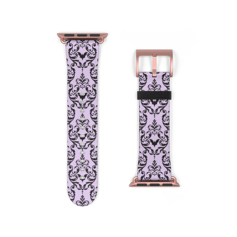 Bat Damask (Lavender) Watch Band