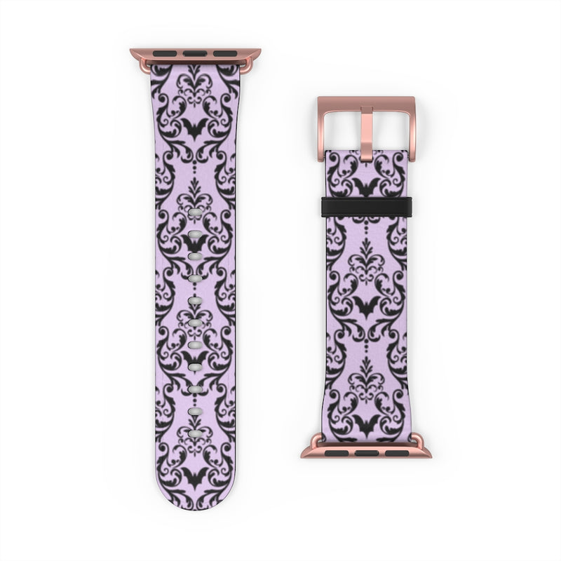 Bat Damask (Lavender) Watch Band